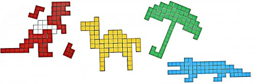 selbstgebastelte Pentominos