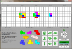 screenshot Lösungsprogramm Tetrakubus deutsch
