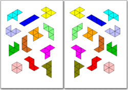 Hexiamond Bastelvorlage bunt