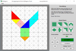 screenshot Lösungsprogramm Pythagoras deutsch