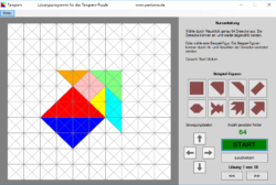 screenshot Lösungsprogramm Tangram deutsch