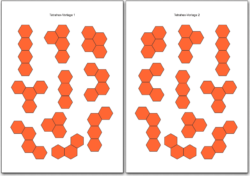 Tetrahex Bastelvorlage orange
