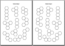 Tetrahex Bastelvorlage weiß