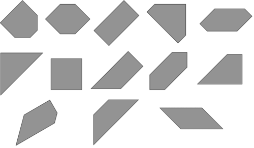 13 konvexe Tangram Figuren