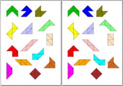 Tetrabolo Bastelvorlage bunt