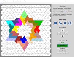 screenshot Lösungsprogramm Heptiamond deutsch