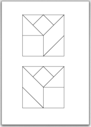 Pythagoras Bastelvorlage weiß