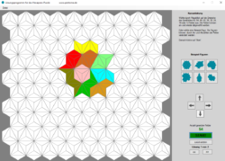 Screenshot Lösungsprogramm Hexapons deutsch