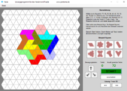 screenshot Lösungsprogramm Hexiamond deutsch