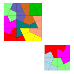 Tetrasplitcairo Figur mittleres und kleines Quadrat Lösung