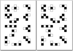 Bastelvorlage für Schachbrett-Pentominos