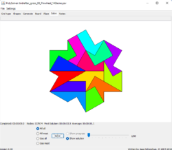 Screenshot des Lösungsprogramms Polysolver