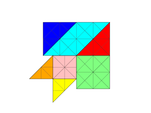 nicht gitterkonforme Pythagoras-Figur