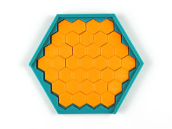 Tetrahex-Puzzle aus dem 3D-Drucker
