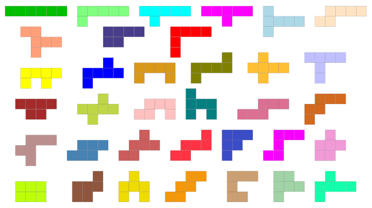 alle 35 Hexominos