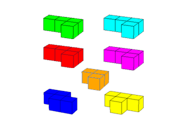 L4 dreidimensionale Spielsteine