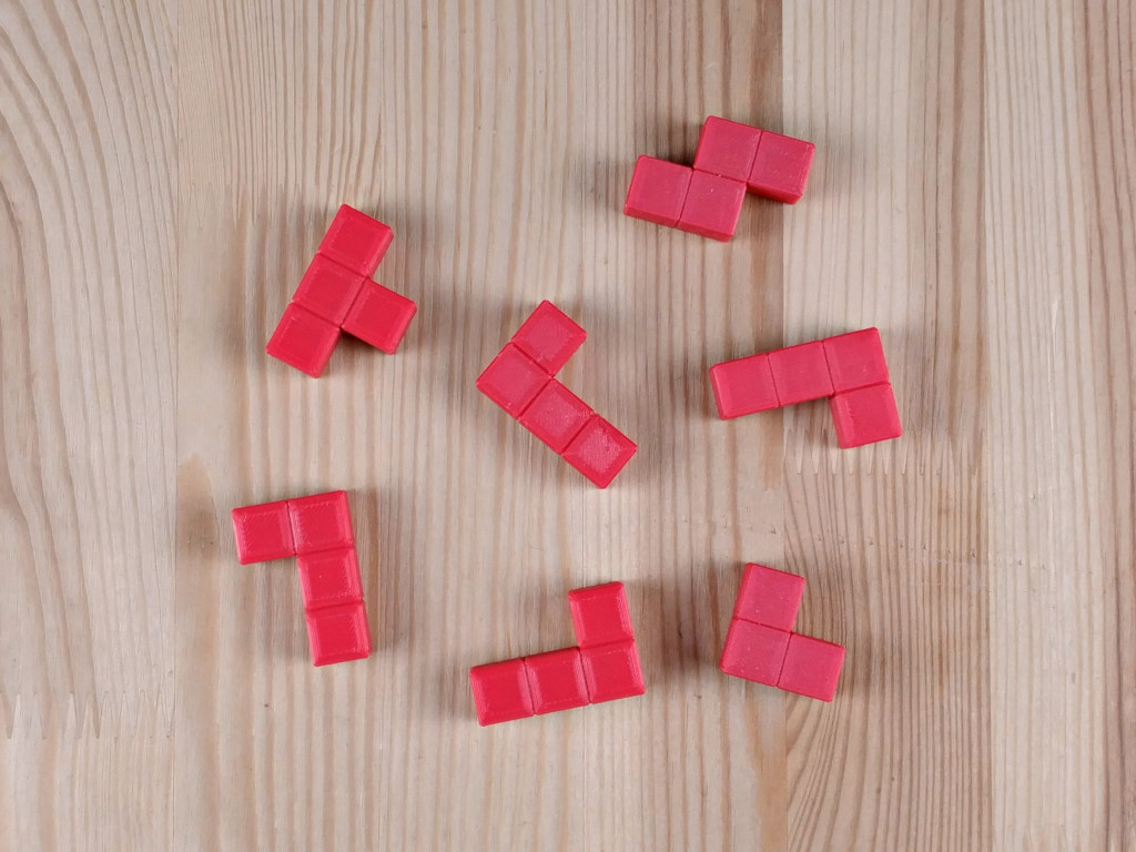 3D gedruckte L4-Spielsteine