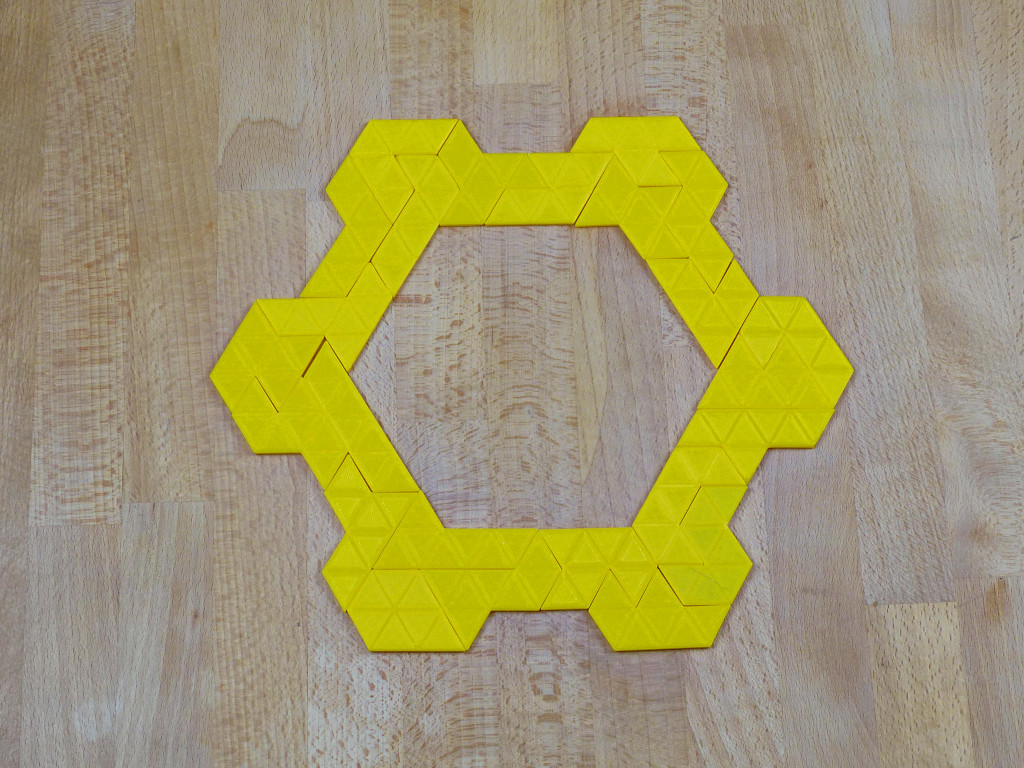 Heptiamondfigur aus 3D-Drucksteinen