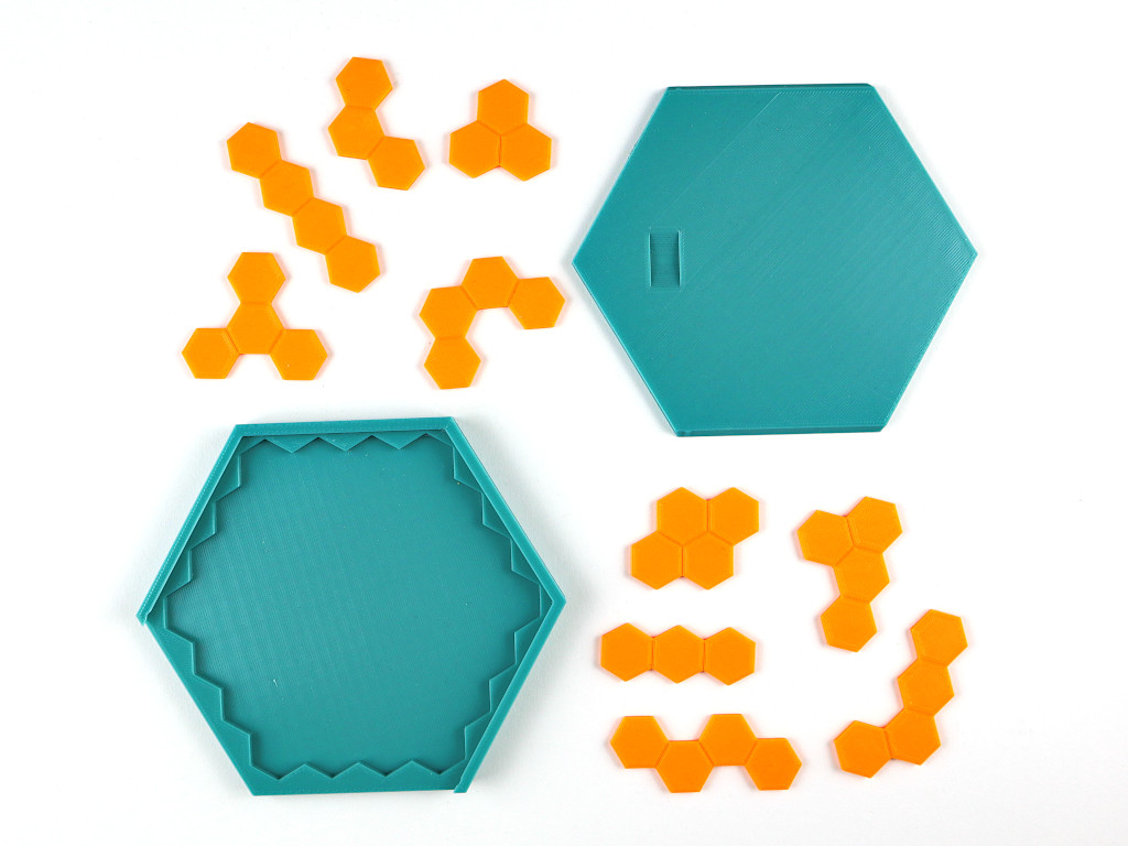 3D gedruckte Tri- und Tetrahexen