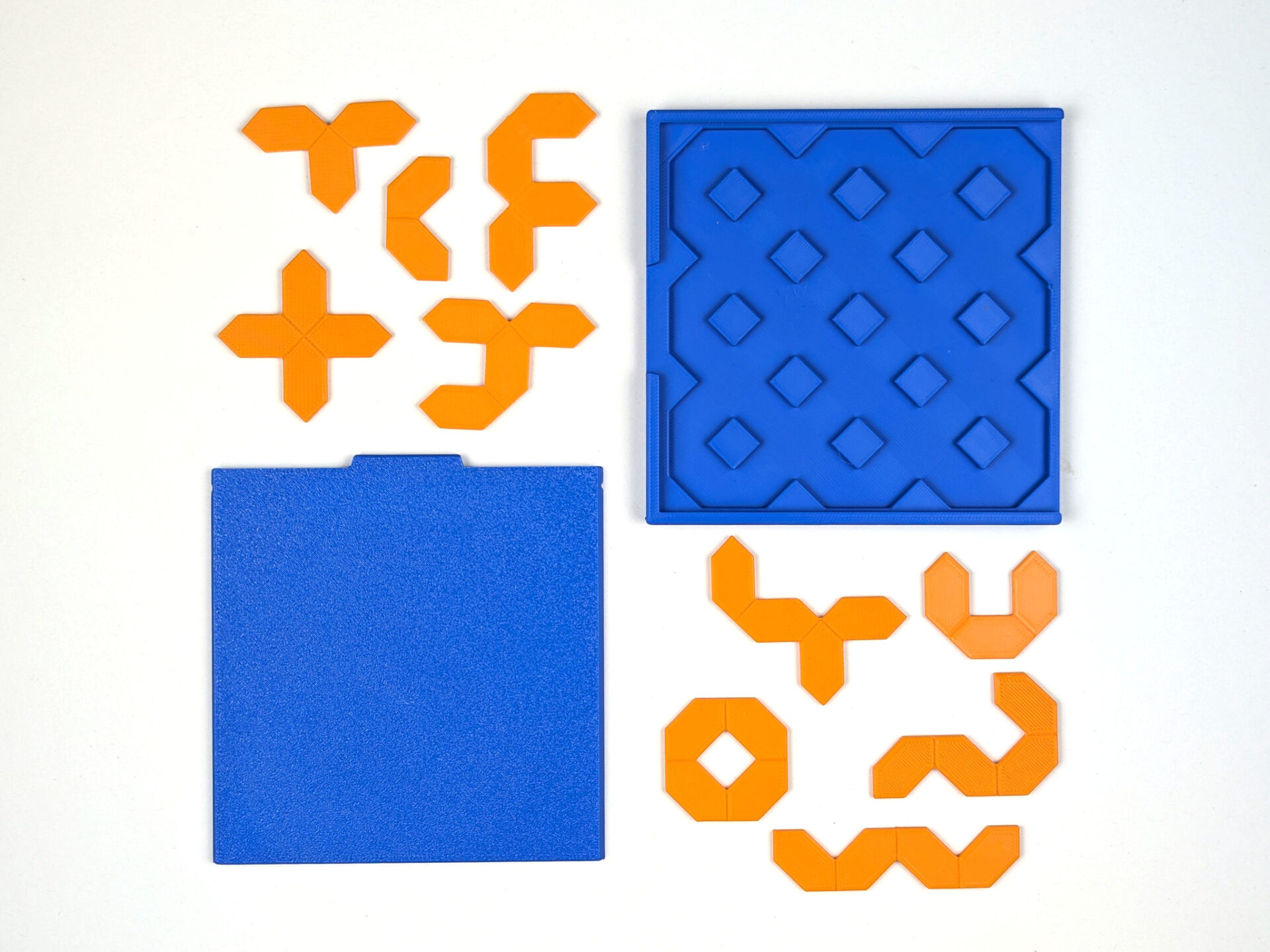 3D-gedruckte Polyhextan-Puzzleteile