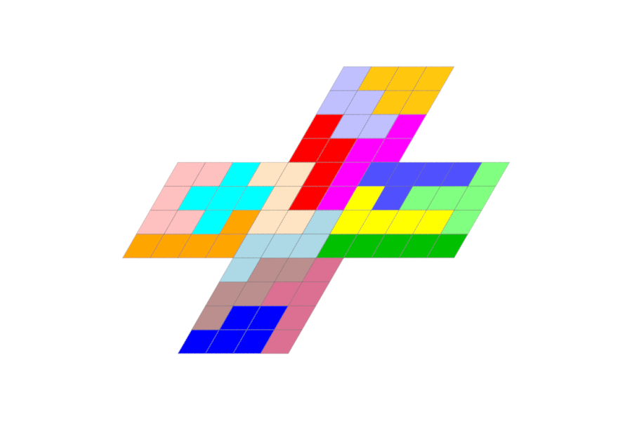 X Pentarhombus in 4-facher Größe