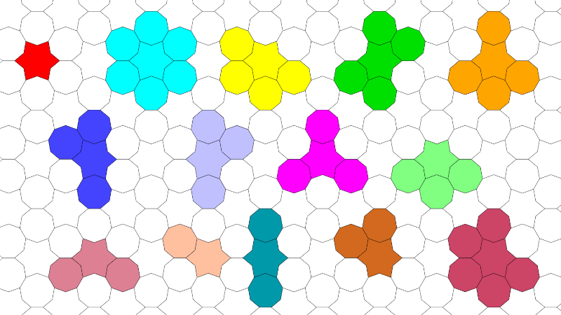 Nonagon-Puzzlesteine