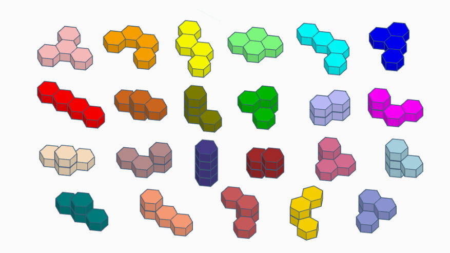 die 23 Tetrahexprismen