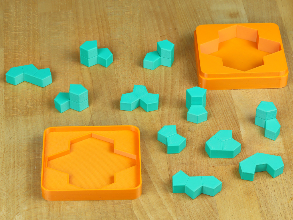 3D printed TriCairoPrismparts