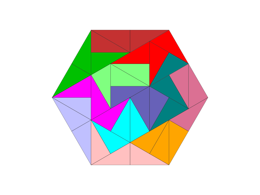Tridrafterfigur Hexagon Lösung