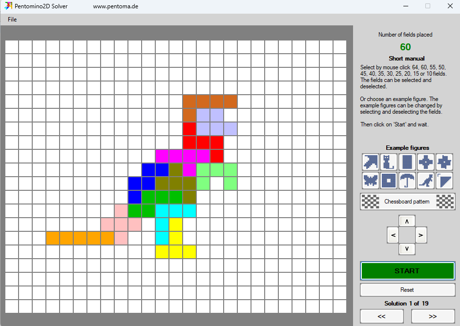 Screenshot Pentomino Solver