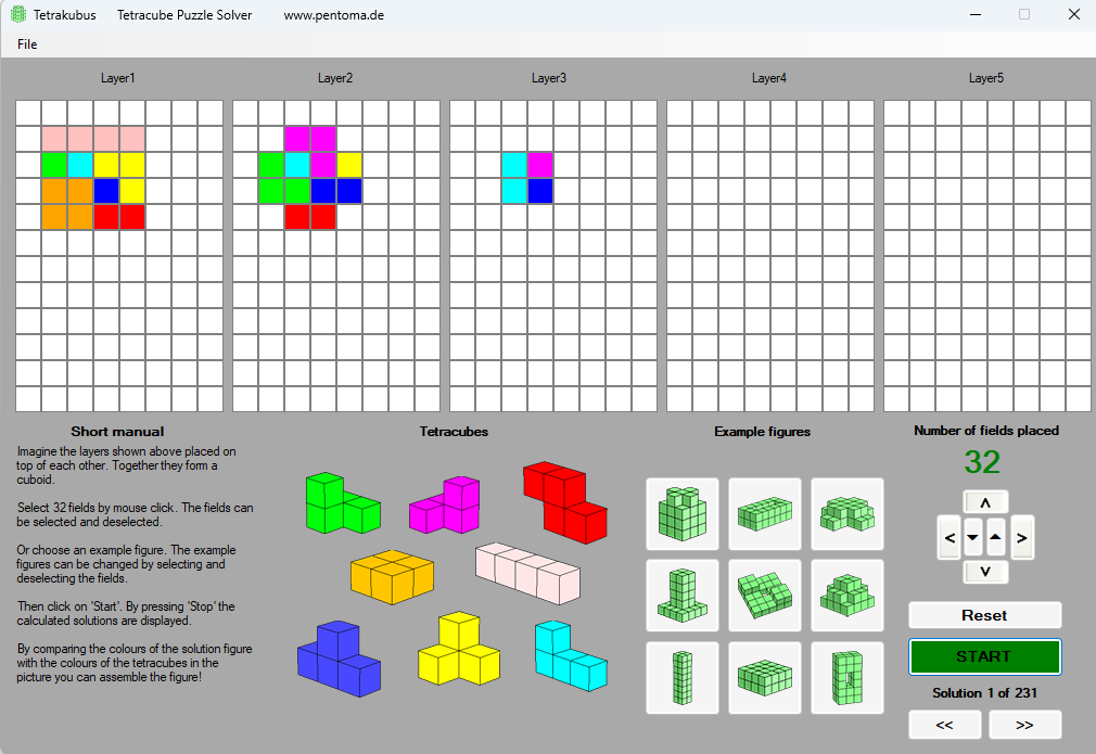 Screenshot Tetracube Solver