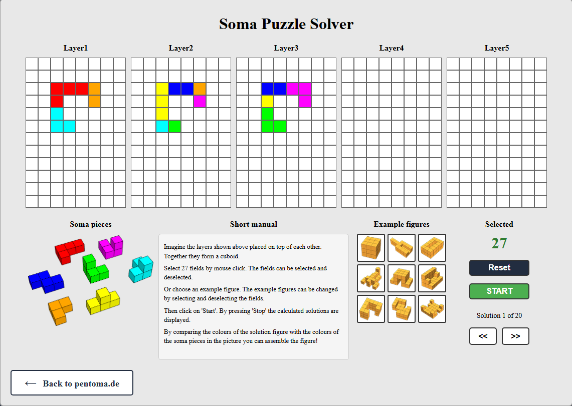 Screenshot Soma WebSolver
