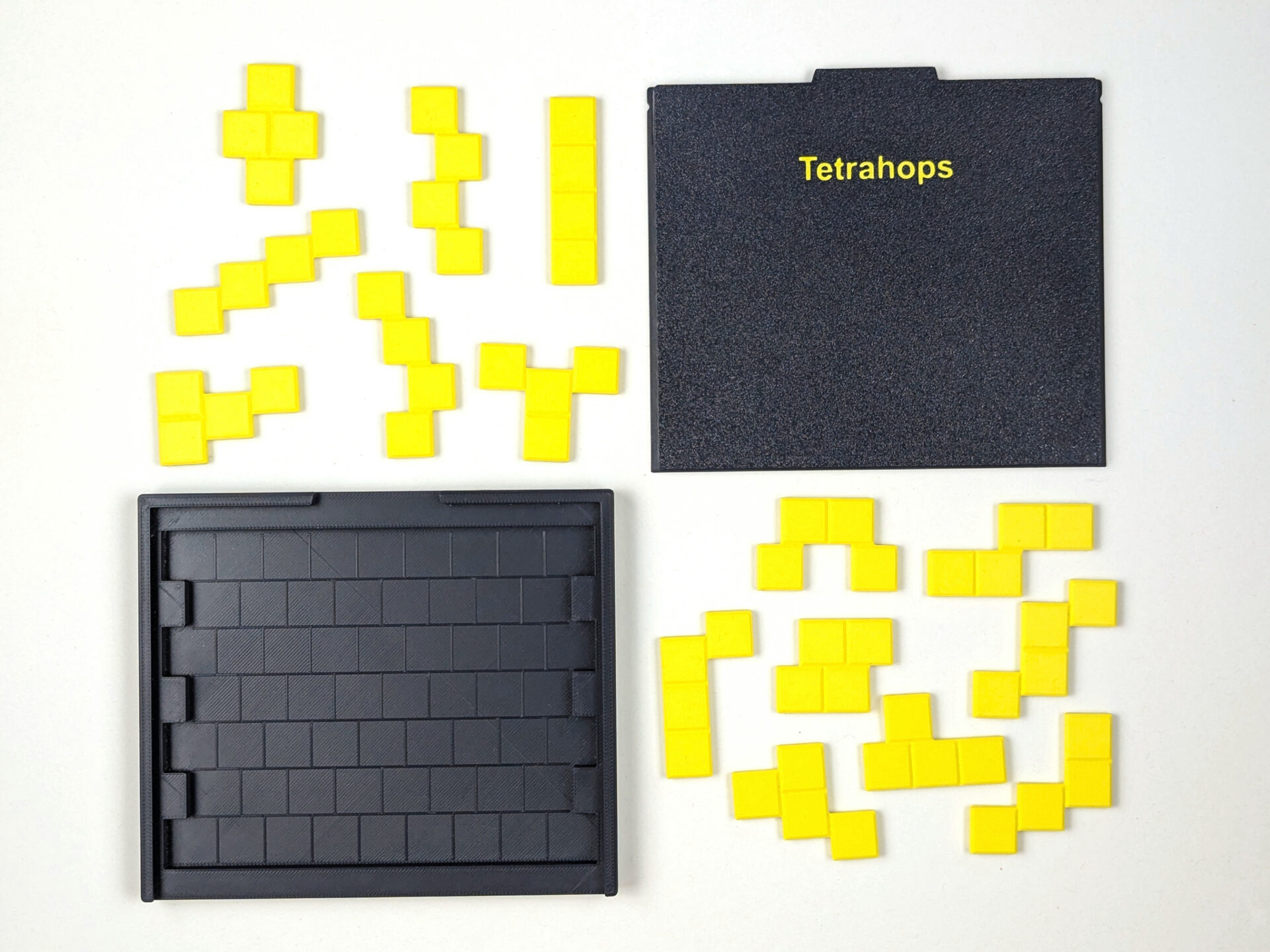 alle 3D-Druckteile für das Tetrahops-Puzzle